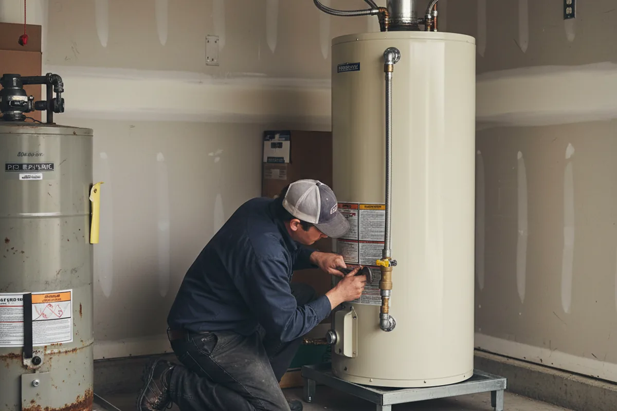 Water heater and shutoff valve replacement in Connoquenessing
